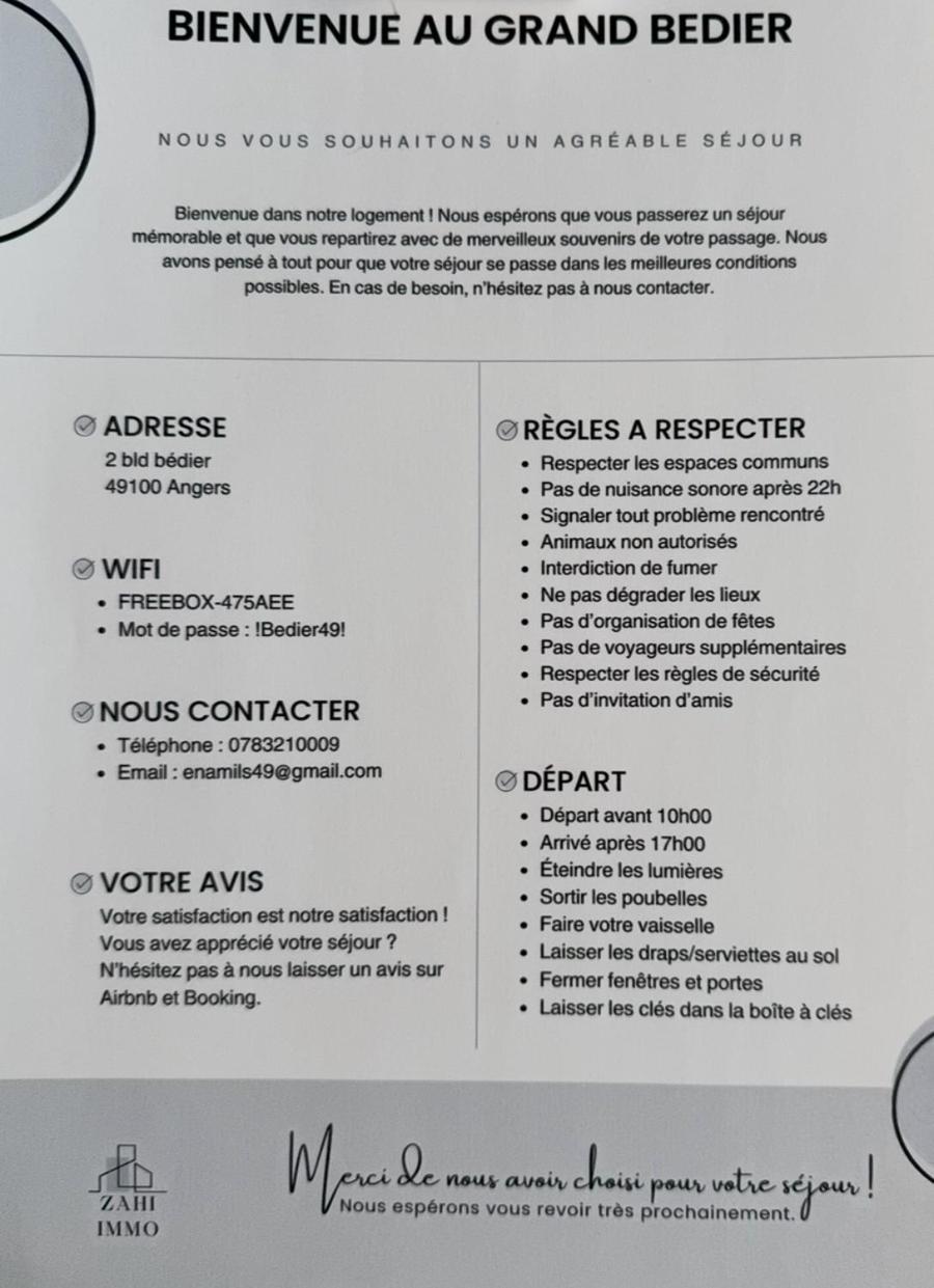 Le Grand Bedier Angers Exterior photo